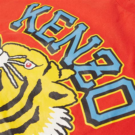 Kenzo Large Varsity Tiger T Shirt Medium Red End