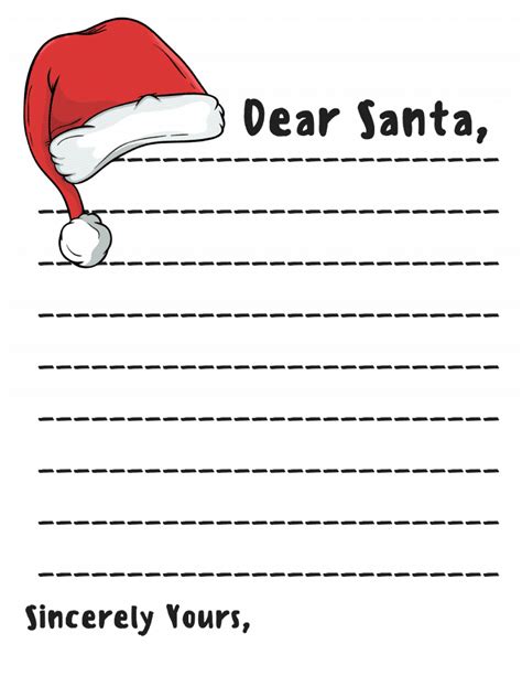 Free Printable Dear Santa Letter Templates