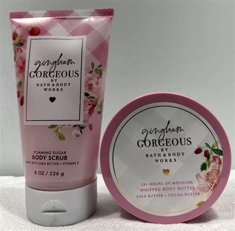 Bath Body Works Gingham Gorgeous Duo Body Scrub Oz Whipped Body