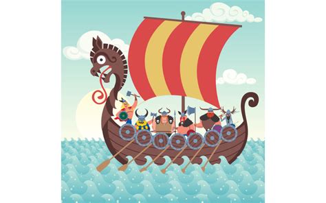 Viking Ship - Illustration #154400 - TemplateMonster