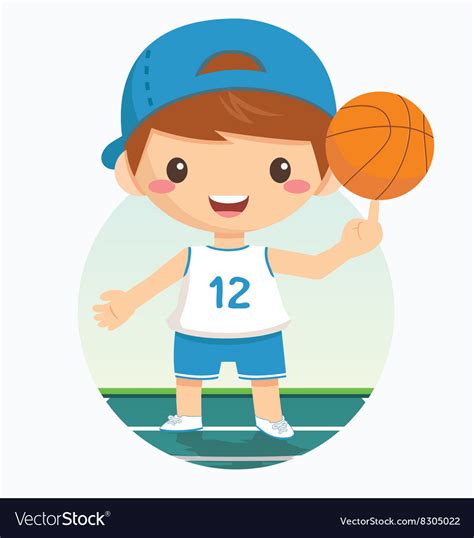 Cartoon of basketball boy Royalty Free Vector Image