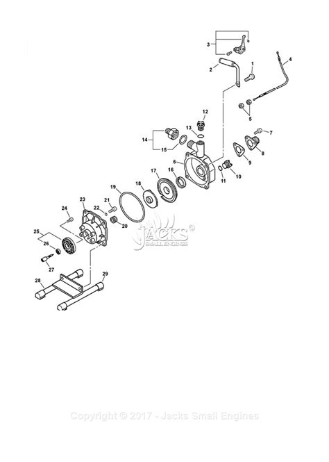 Echo Wp 1000 Type 1e S N W15204001001 W15204999999 Parts Diagram For Pump