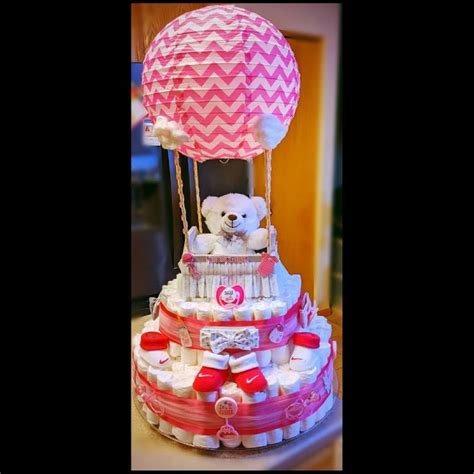 Hot Air Balloon Diaper Cake Diaper Cake Balloons Cake
