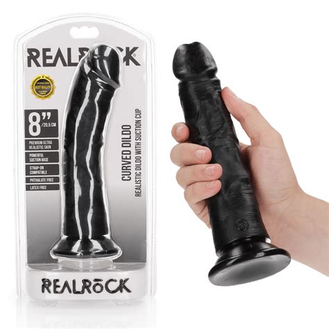 Dildo Curved sem Testículos 8 20 5 cm Preto My Sex Shop