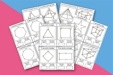 Free Marshmallow And Toothpick 3D Shape Worksheets Frugal Mom Eh