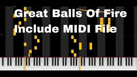 Great Balls Of Fire Piano Tutorial Including Midi File Youtube