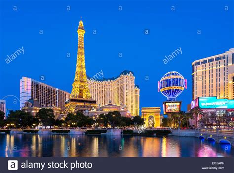 Replica Eiffel Tower At Las Vegas Stock Photo Alamy