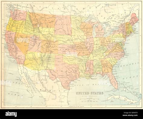 United States Map 1870