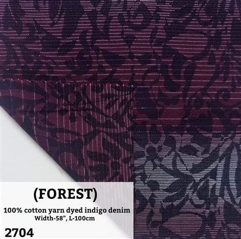 Kamlesh Textiles Casual Forest 100 Cotton Yarn Dyed Indigo Denim