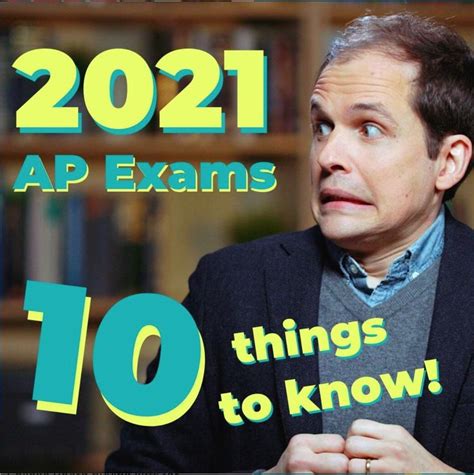 A Man In A Suit And Tie With The Words 2021 Ap Exam 10 Things To Know