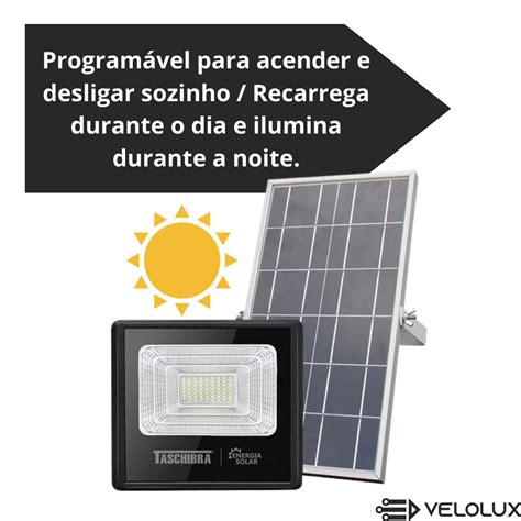 Refletor Led Solar Tr Sun W Taschibra