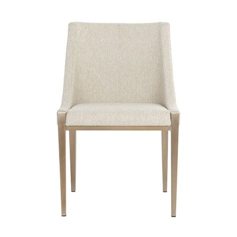 Dionne Dining Chair Monument Oatmeal In White By Sunpan Dining