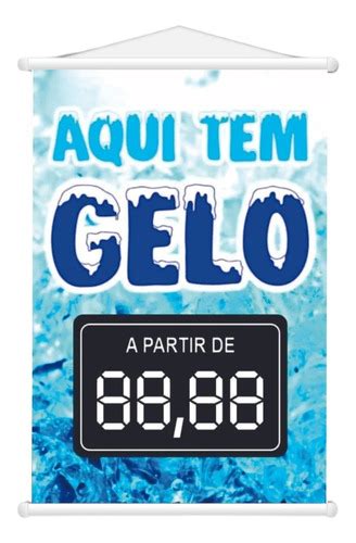 Banner Aqui Tem Gelo Adega Posto Conveniencia Parcelamento Sem Juros