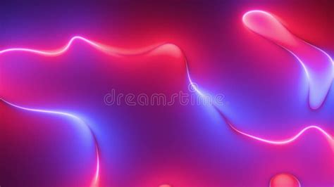 Cycled 3d Animation Abstract Background With Wavy Lines And Curvy