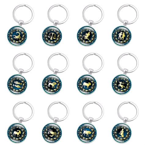 Aliexpress Buy Wholesale 12 PCS Constellations Key Chain Zodiac