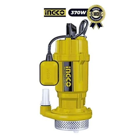 Pompe submersible pour eaux usées 370W 0 5HP de 17 Mètre INGCO