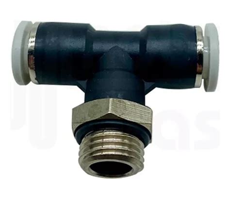 Conector T Macho Central Bsp 1 4 Tubo 8mm Conexão Rápida MercadoLivre