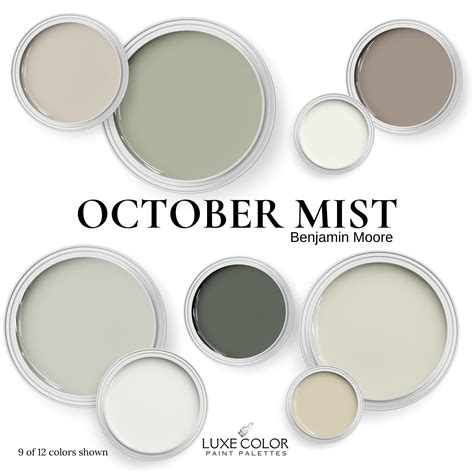 Benjamin Moore October Mist Color Palette ~ Coordinating Paint Colors