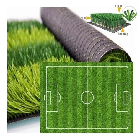 Chinese Factory Artificial Turf Grass For Football Pitch Green Artificial Grass Eco Friendly