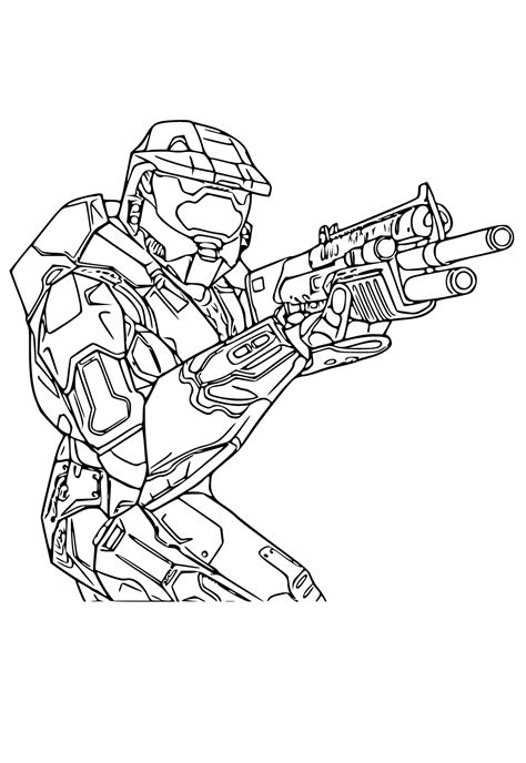 Halo 4 Master Chief Coloring Pages