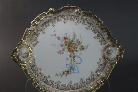 Pair Of Porcelain Plates Limoges M De Mavaleix Et Granger