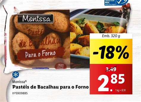 Promo O Monissa Past Is De Bacalhau Para O Forno Emb G Em Lidl