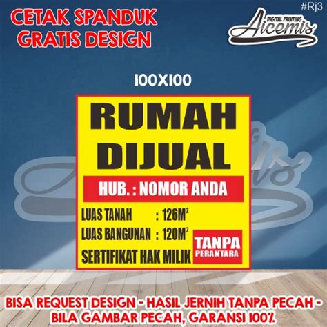 Jual Spanduk Rumah Dijual Spanduk Rumah Dikontrakan Spanduk