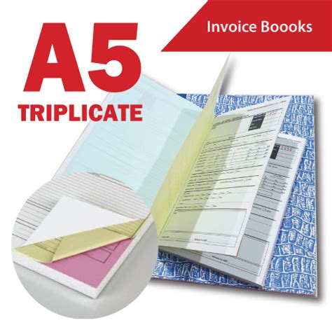 A5 Triplicate Invoice Books Techprint