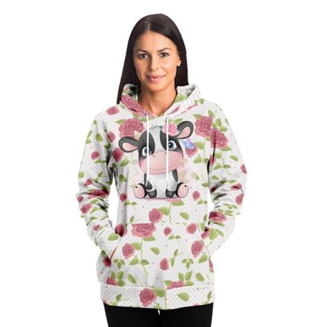 Cow Print Hoodies Flowery Cow Love Hoodie Official Merch Cl1211 Cow Print Shop