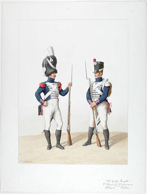 French Garde Royale 5th Infantry Regiment Voltigeur Fusilier 1816