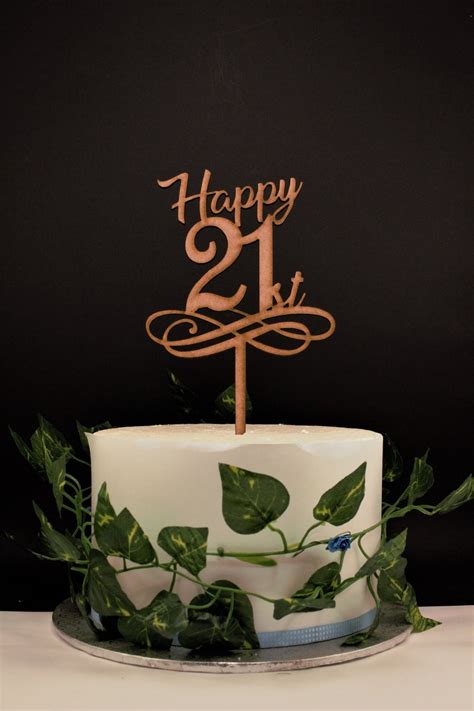 Happy 21st Cake Topper Svg Digital Download Svg File Happy Etsy