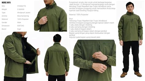 Eiger Across Windproof Jacket Olive Jaket