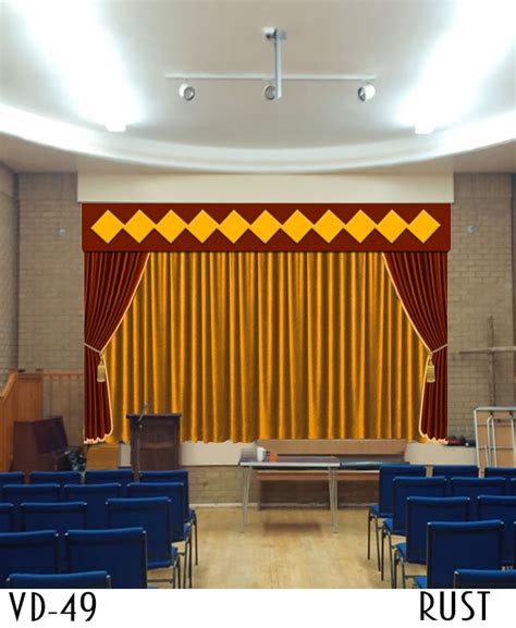 Stage Curtains For School Auditorium | Custom Stage Curtains Fabric