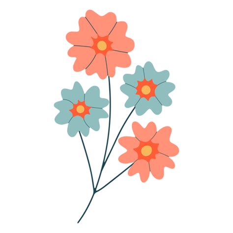 Dise O Png Y Svg De Flores Planas Delicadas Simples Para Camisetas