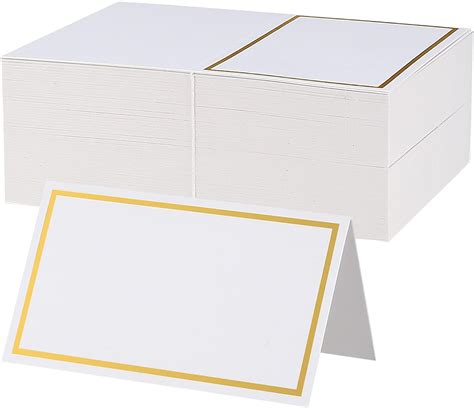 Amazon Youyidun Pcs Place Cards With Gold Foil Border Paper