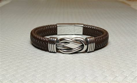 Mens Bracelet Mens Celtic Bracelet Irish Leather Bracelet Etsy