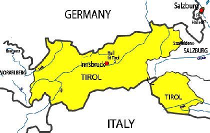 Austria Map Tirol