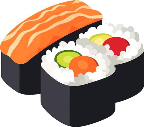 Premium Vector Vector Japanese Food Sushi Set