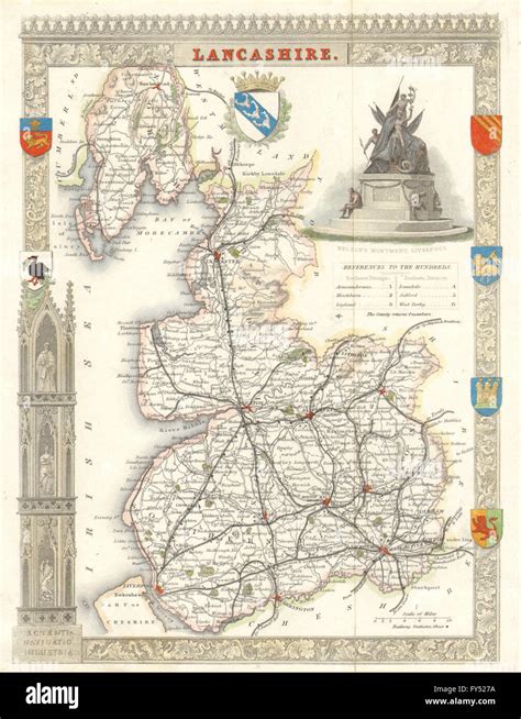 Lancashire map 1830 hi-res stock photography and images - Alamy