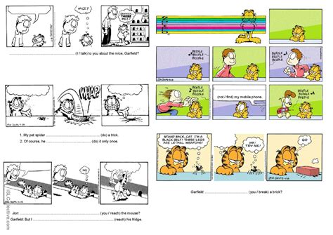 Garfield Can General Gramma English Esl Worksheets Pdf Doc