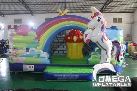 Bounce Houses With Slide Omega Inflatables Factory