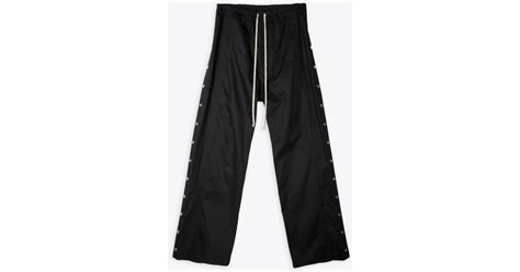 Rick Owens DRKSHDW Pusher Pants Black Twill Baggy Pant With Side Snaps