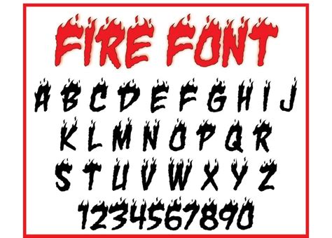 Fire Font Svg Fire Font Alphabet Flame Font Svg Flame Font For