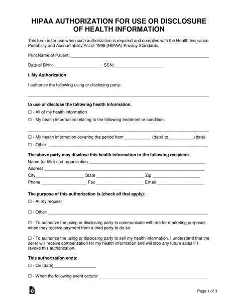 Free To Use Printable Medical Release Form Printable Forms Free Online