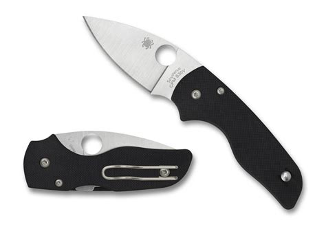 Spyderco Lil Native Compression Lock Knife Black G 10 25″ Satin W