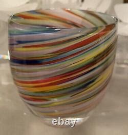 Glassybaby Candle Holder Living Color Rainbow Colors Glass Baby Glassy