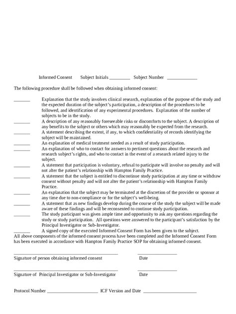 What Elements Must Be Included In The Ined Consent Doc Template