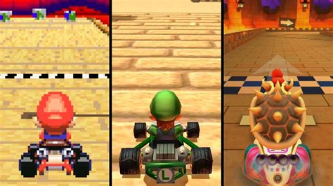 Evolution Of Gba Bowser Castle In Mario Kart Games Youtube