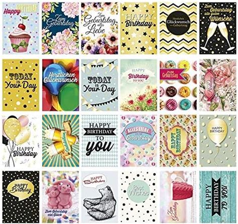 Ideen Mit Herz Cartoline Per Compleanno Set Di Biglietti Di