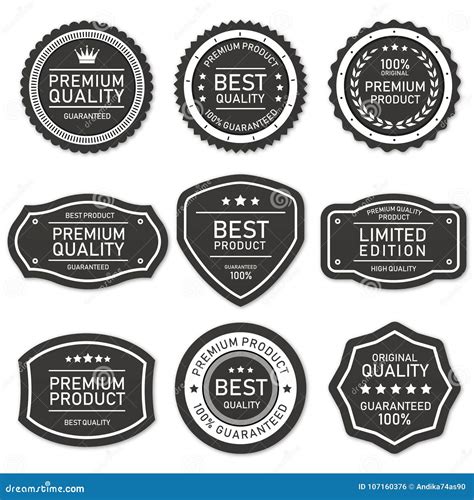 Bloco Do Produto De Qualidade Da Etiqueta Do Vetor Ilustração do Vetor ... 